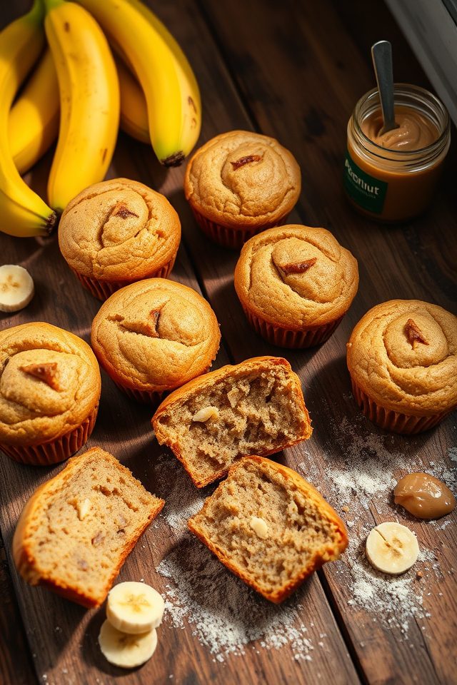 peanut butter banana muffins