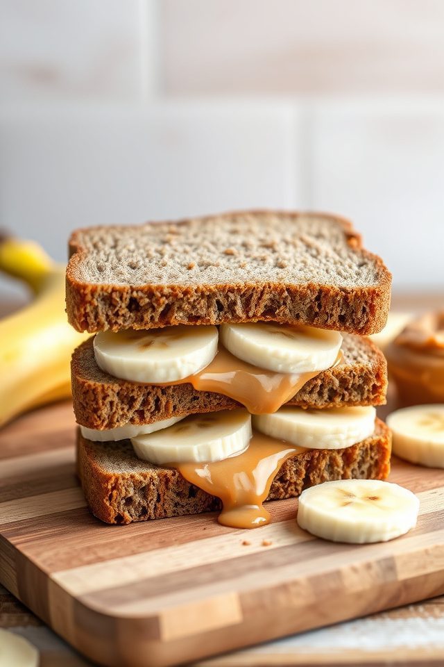 peanut butter banana sandwiches