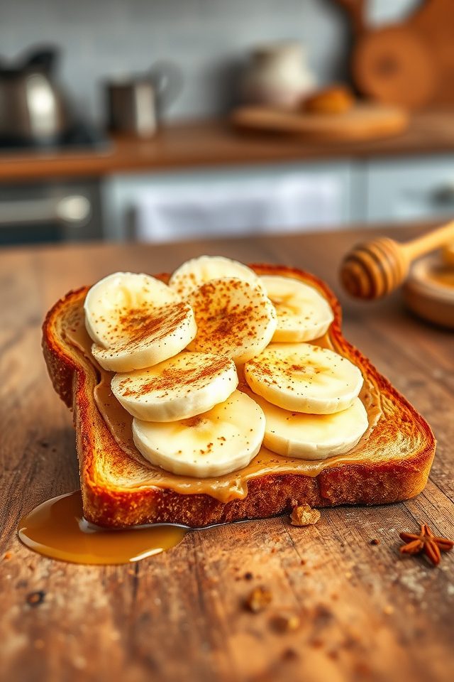 peanut butter banana toast