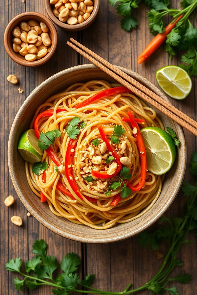 peanut sauce noodle dish