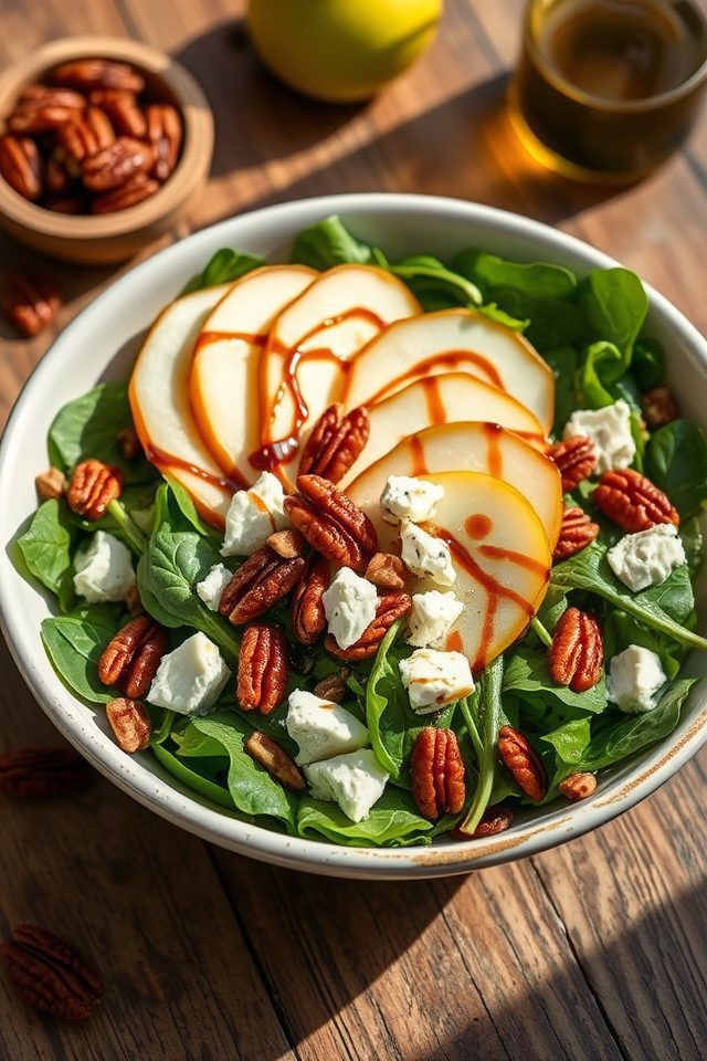 pear gorgonzola candied pecans