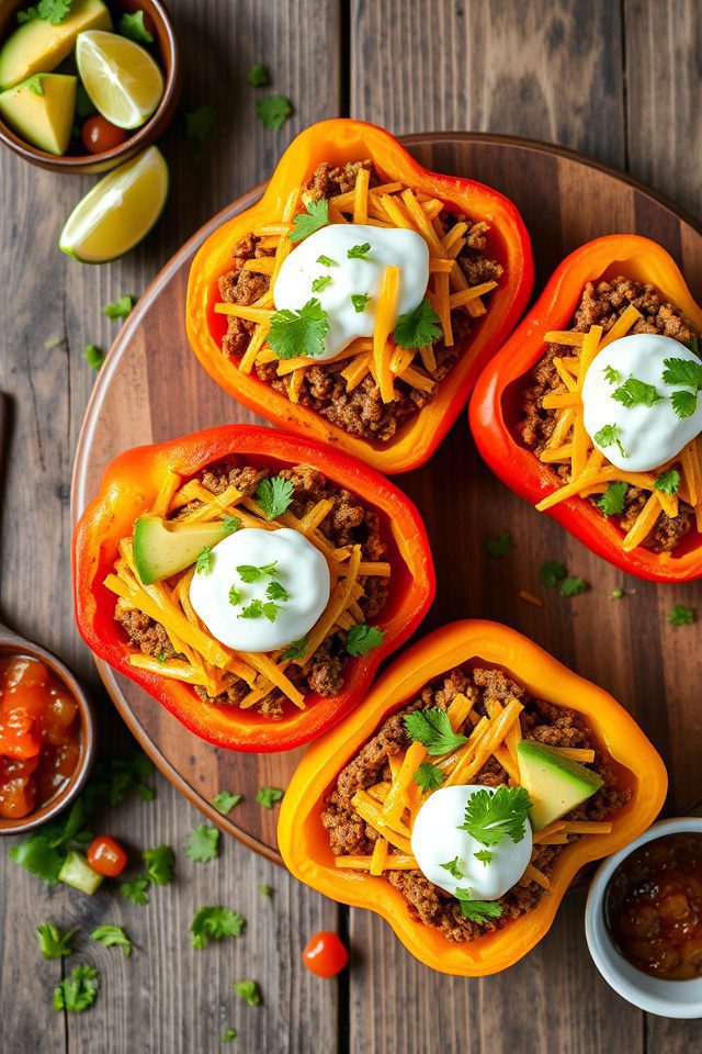peppers filled with tacos