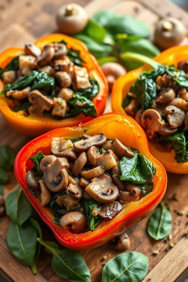 peppers stuffed with mushrooms