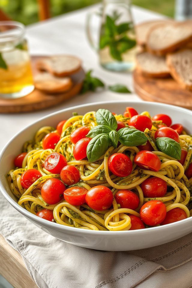 pesto summer pasta salad