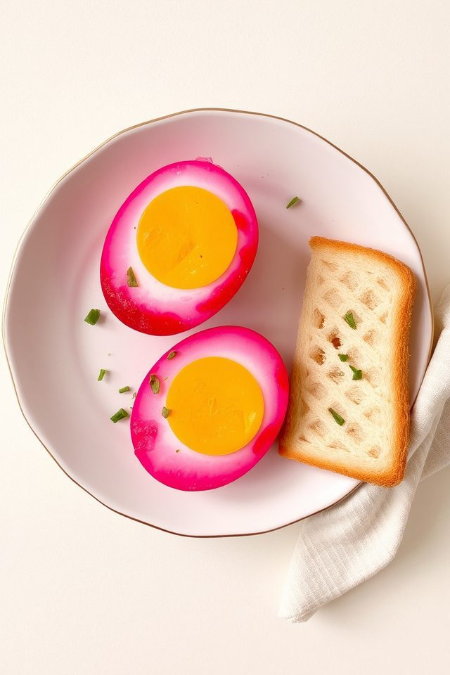 pickled eggs with toast