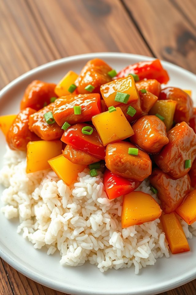 pineapple flavored pork dish