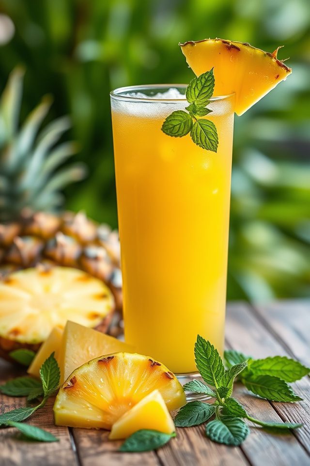 pineapple mint tropical juice
