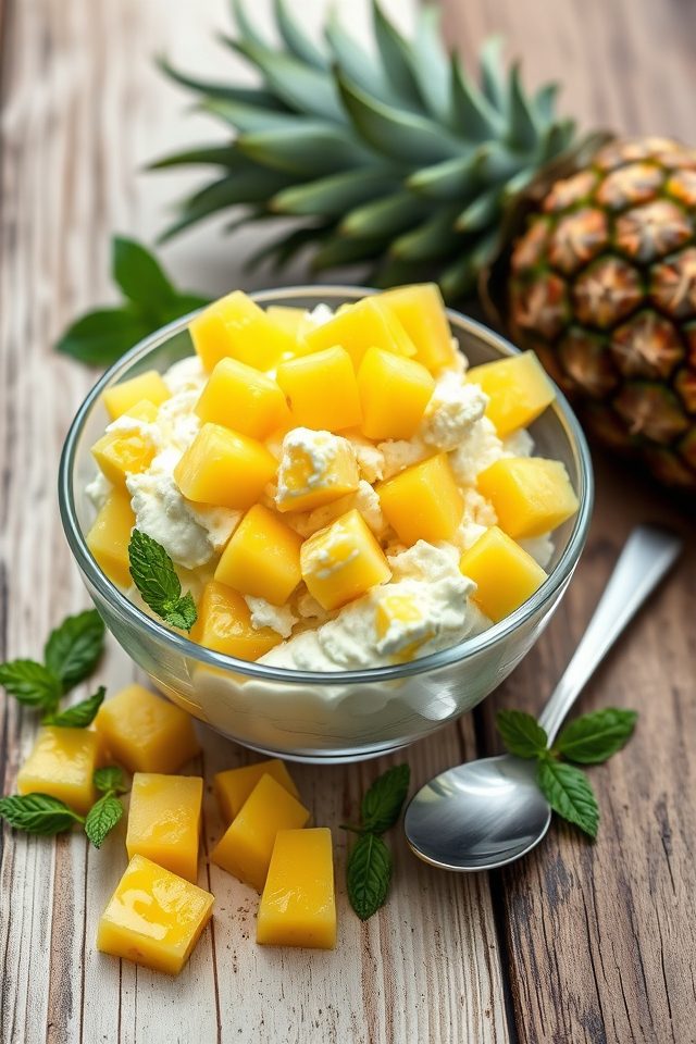 pineapple topped cottage cheese