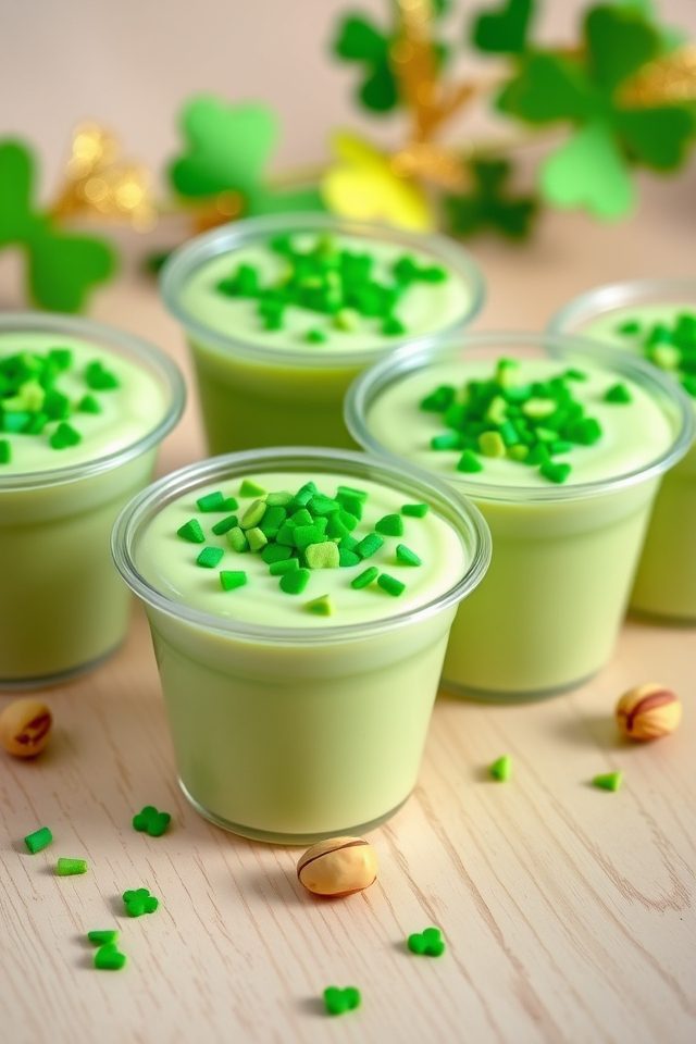 pistachio pudding shamrock sprinkles
