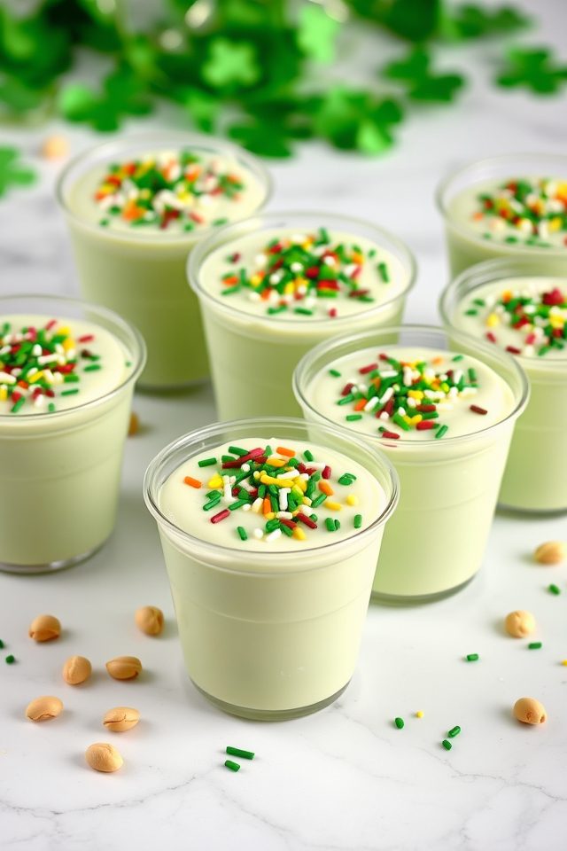 pistachio pudding sprinkled cups