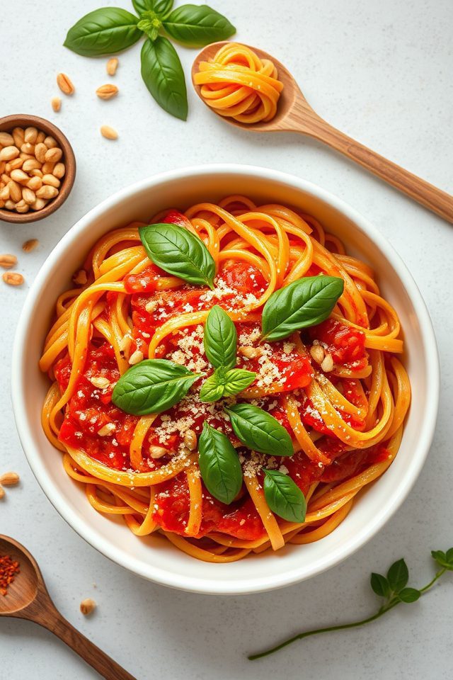 plant based italian pasta dish