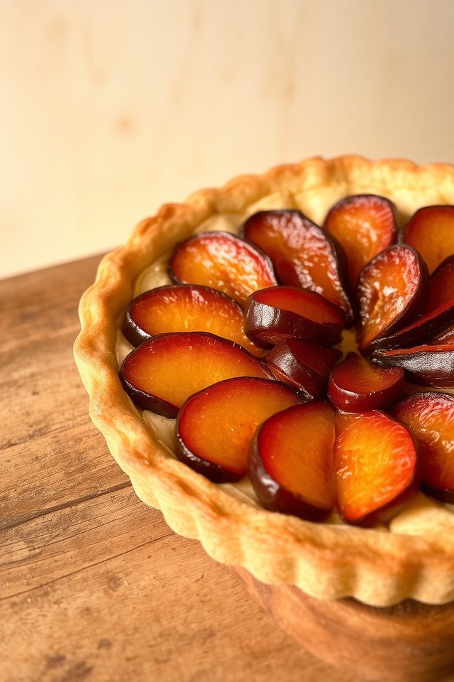 plum frangipane tart dessert