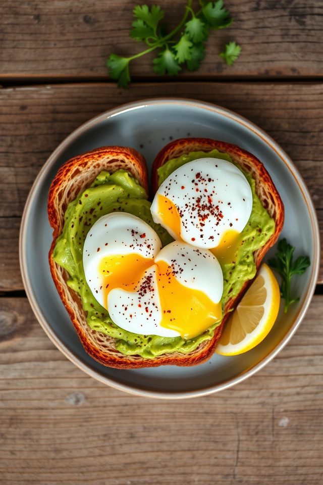 poached eggs avocado toast