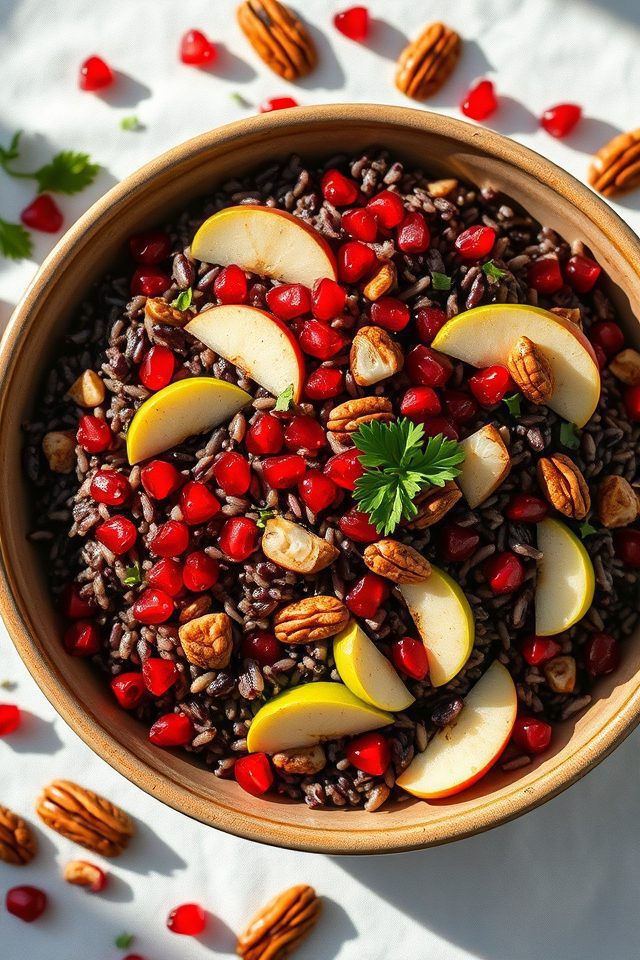 pomegranate apple wild rice