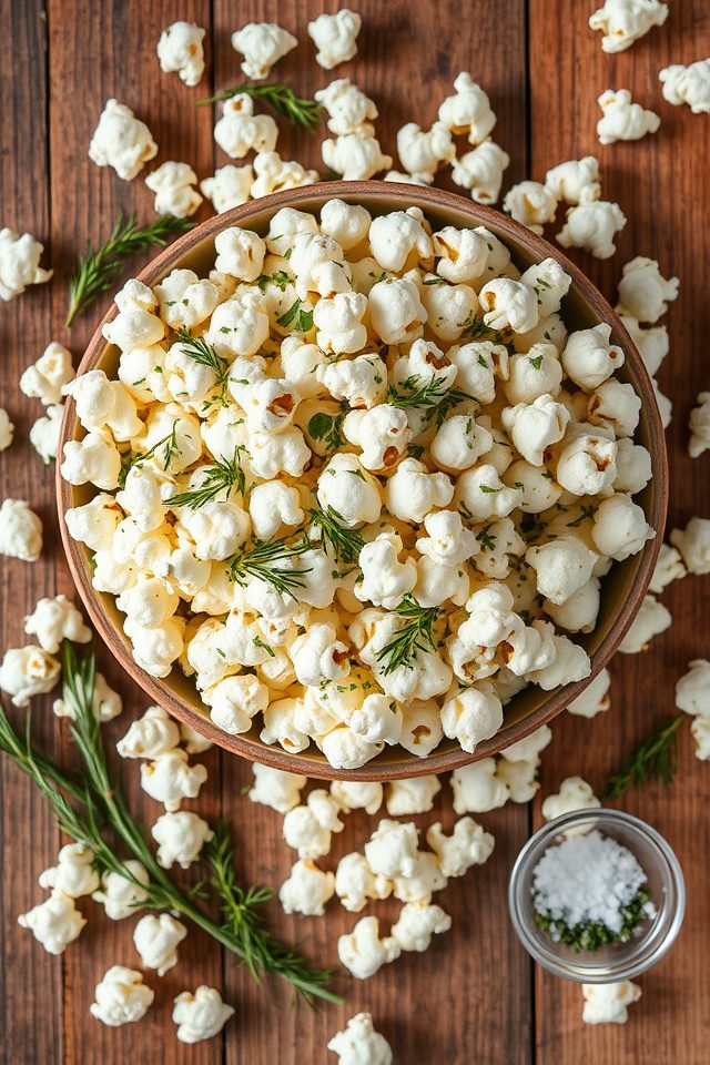 popcorn seasoned with herbs