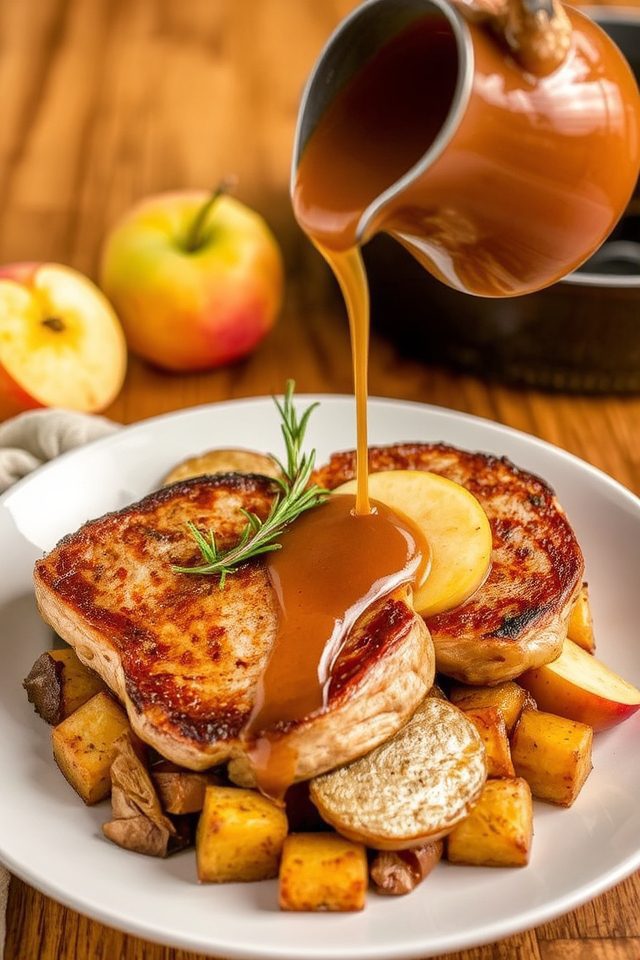 pork chops apple sauce