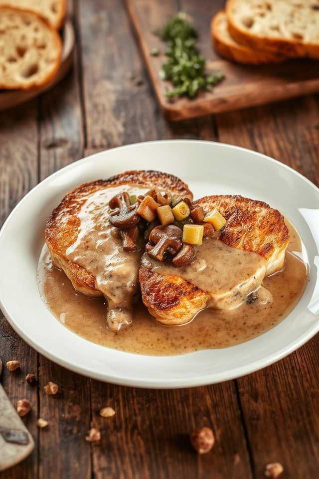 pork chops mushroom gravy