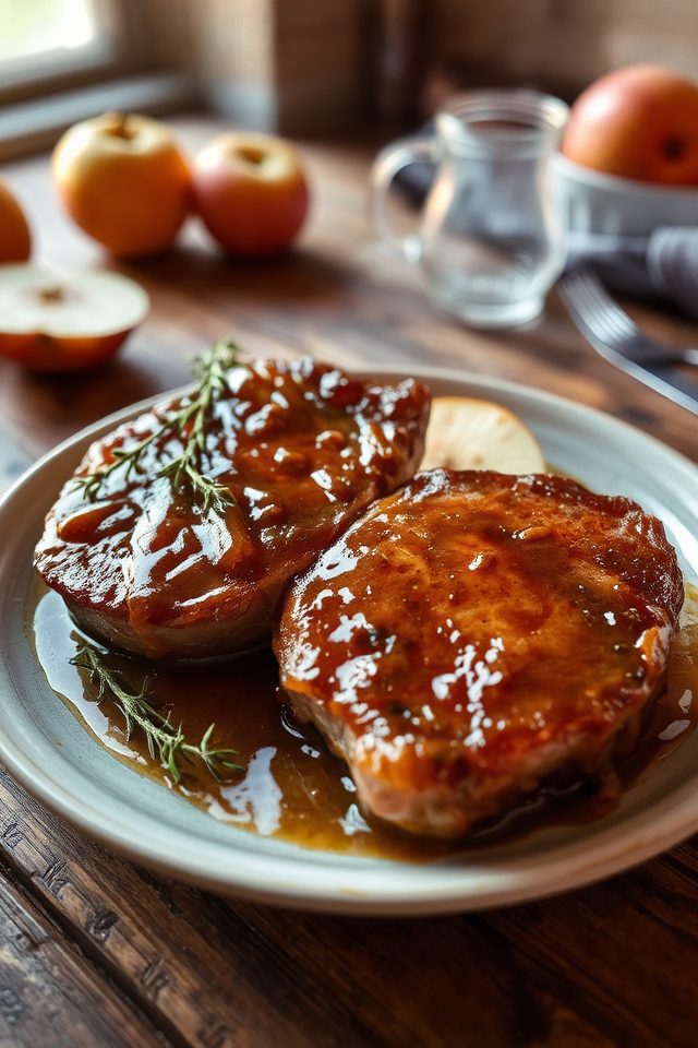 pork chops with glaze
