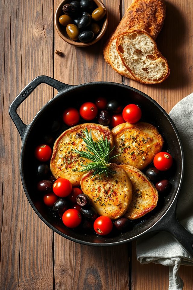 pork olives tomatoes mediterranean