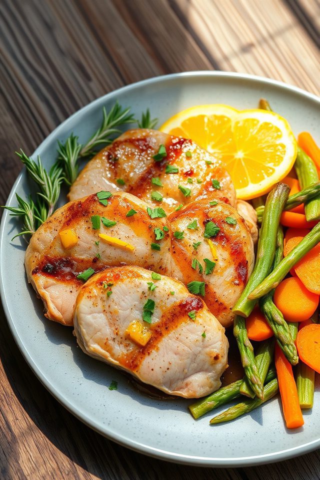 pork slices with herbs