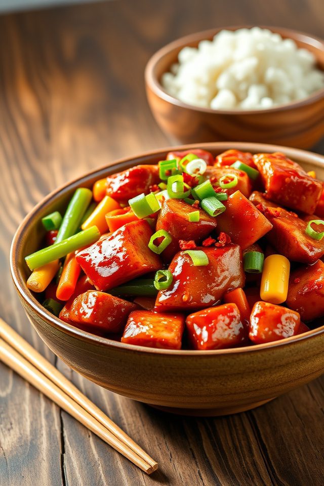 pork with spicy garlic