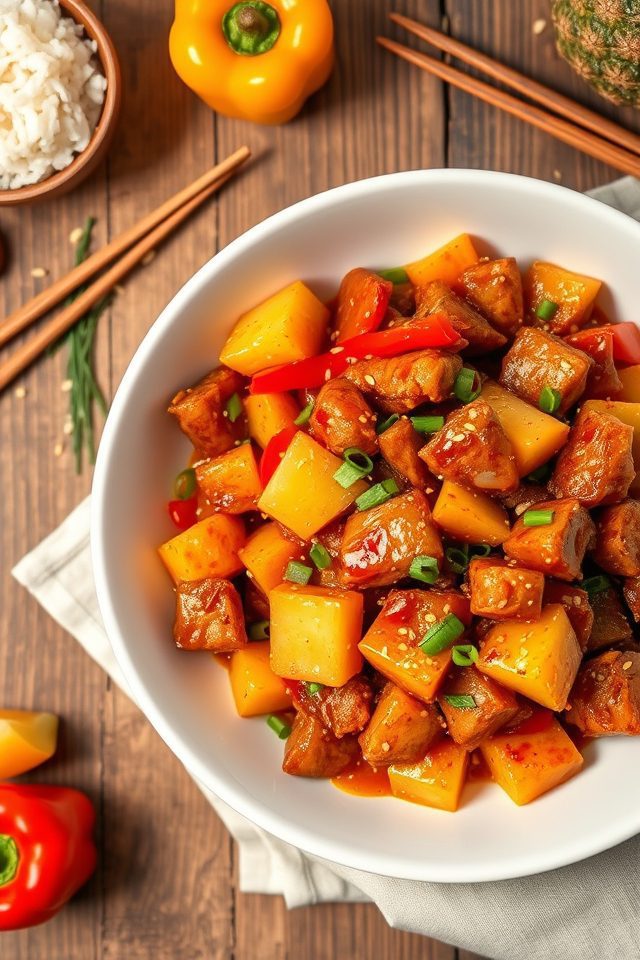 pork with tangy sauce