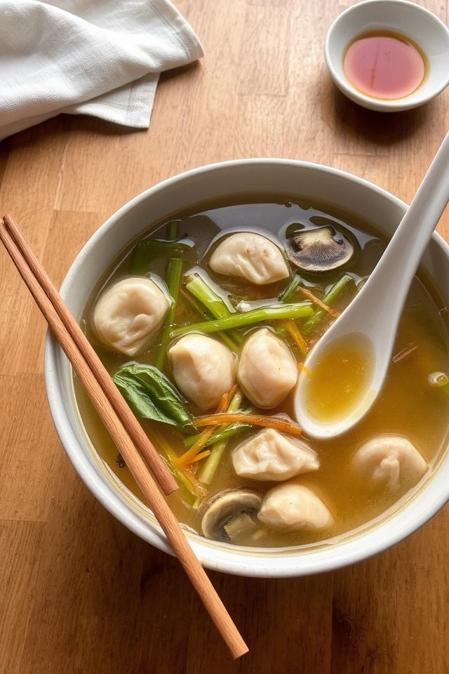 pork wontons chicken broth