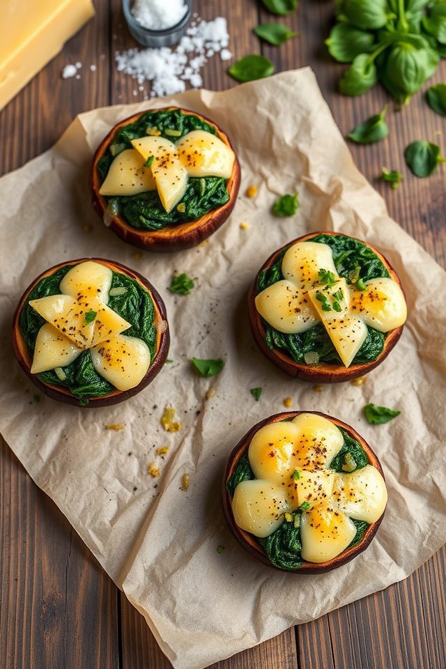 portobello spinach gruy re stuffing