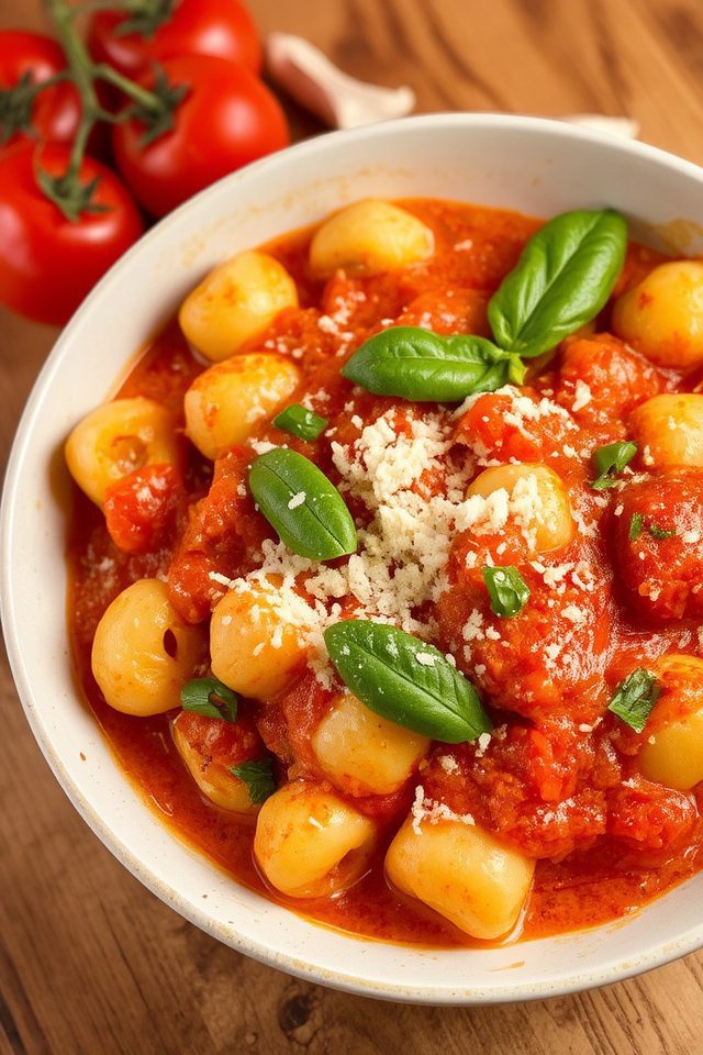 potato gnocchi tomato sauce