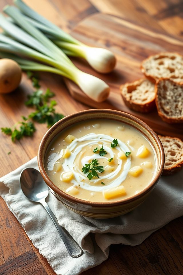 potato leek hearty soup