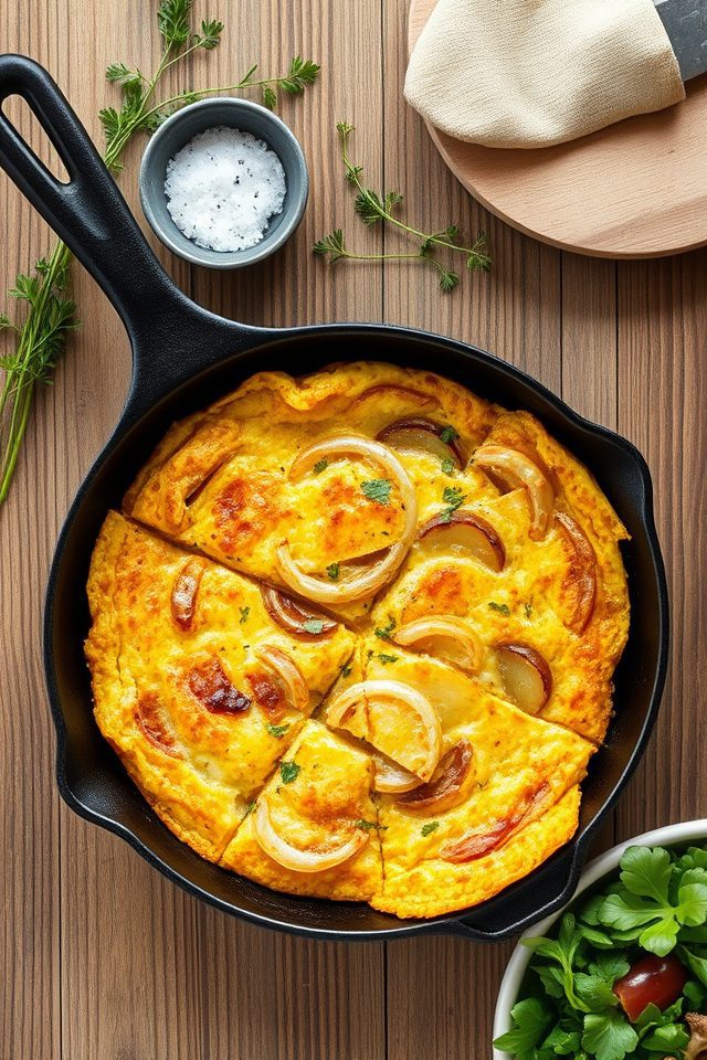 potato onion crispy frittata