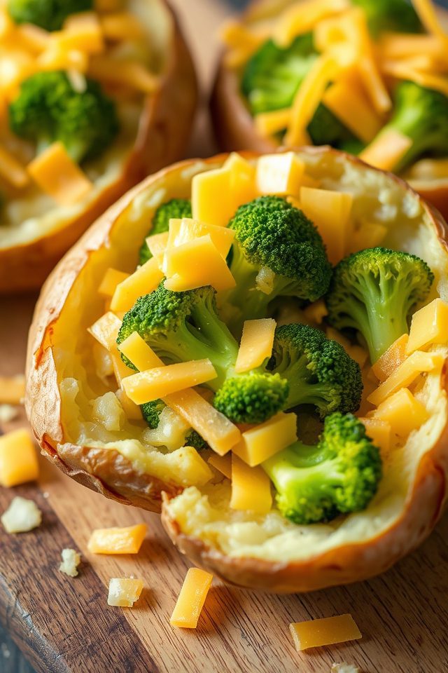 potatoes stuffed with broccoli
