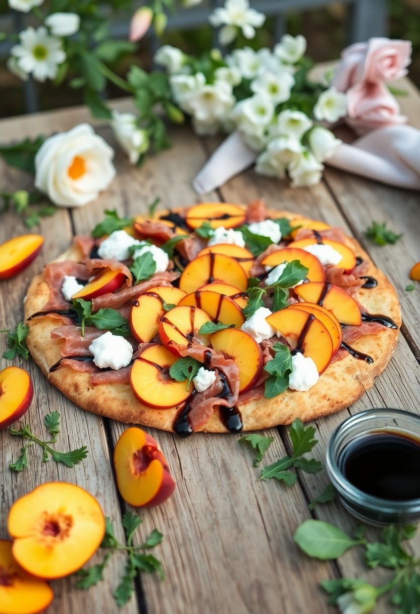 prosciutto peach flatbread recipe