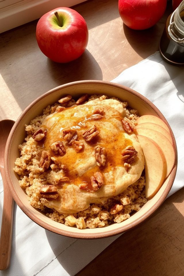 protein packed apple cinnamon quinoa