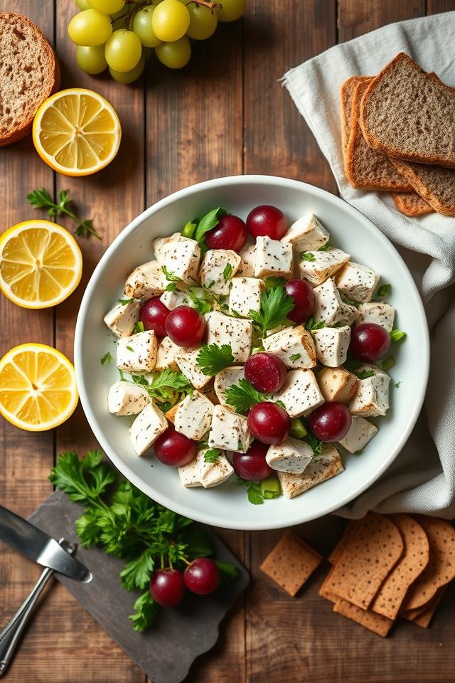 protein packed creamy chicken salad
