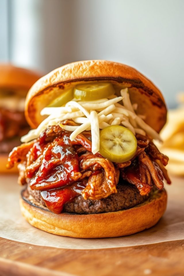pulled pork bbq burgers