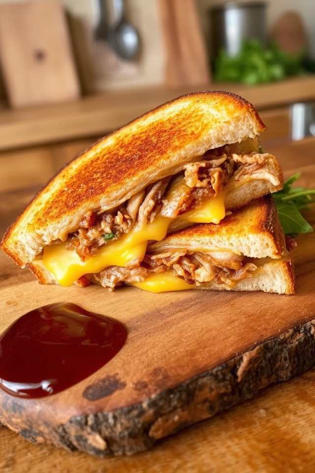 pulled pork grilled cheese