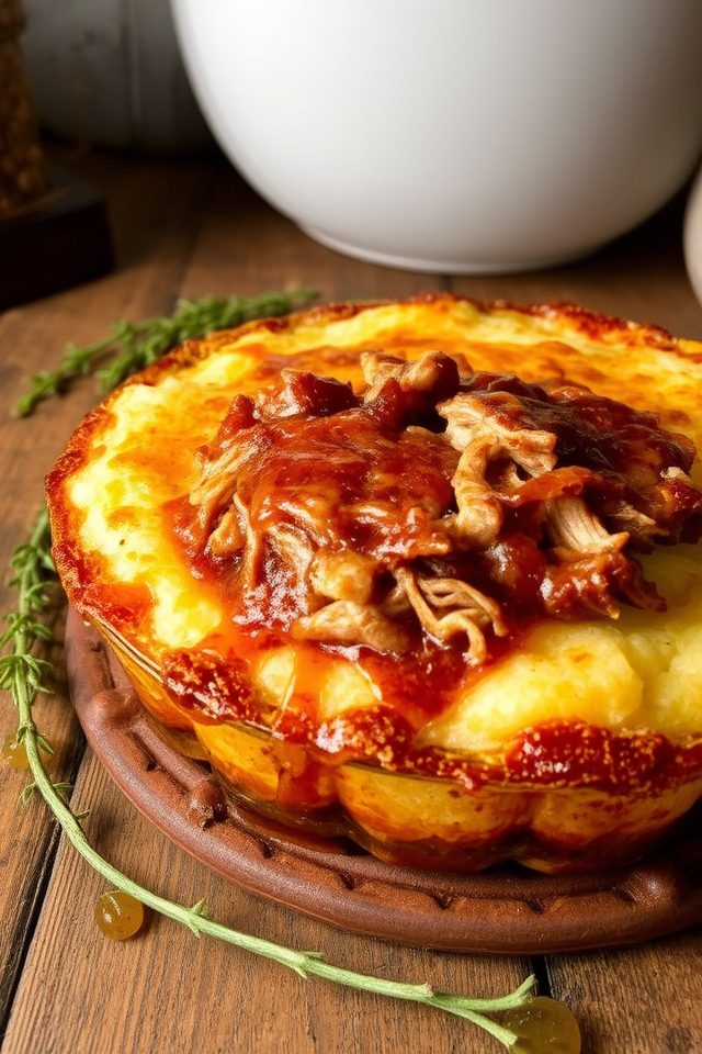 pulled pork shepherd pie