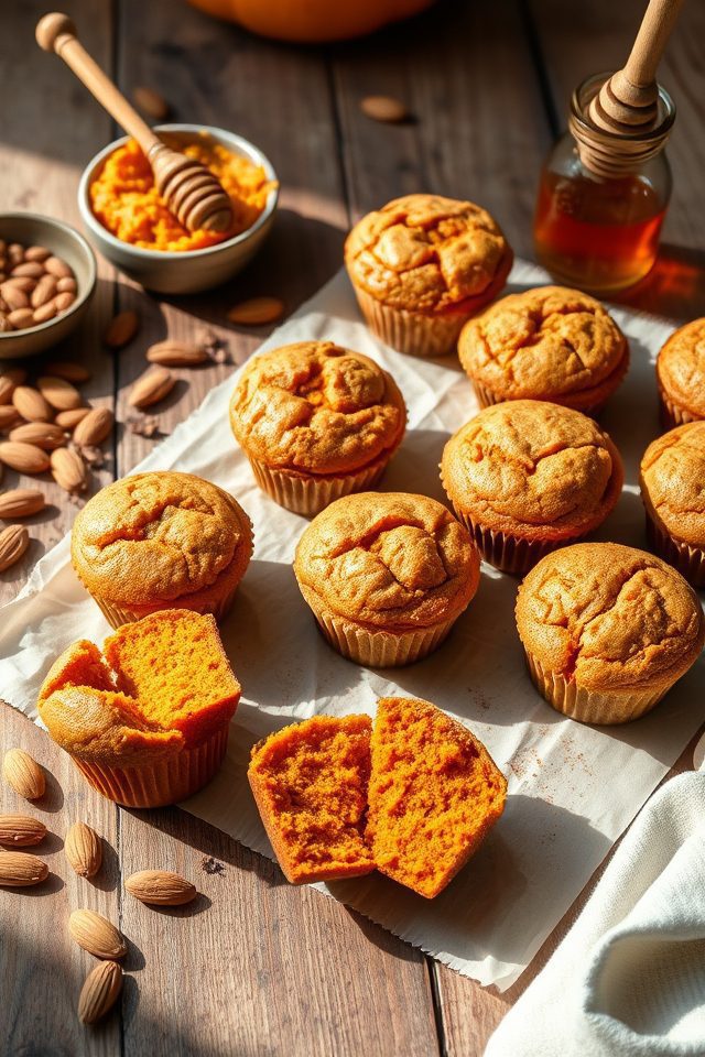 pumpkin almond flour muffins