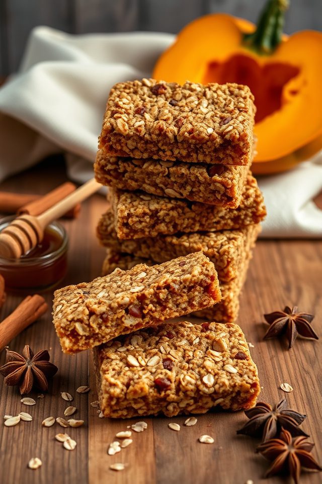 pumpkin flavored oat bars