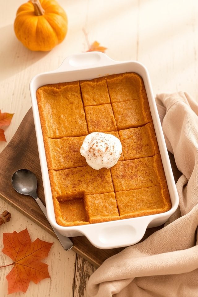 pumpkin pie bars recipe