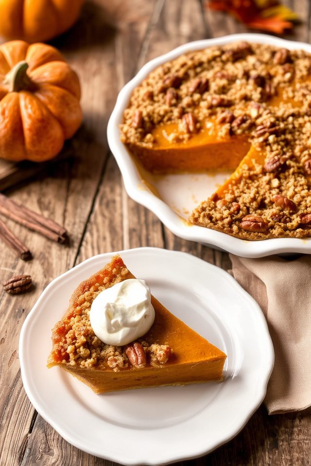 pumpkin pie pecan streusel