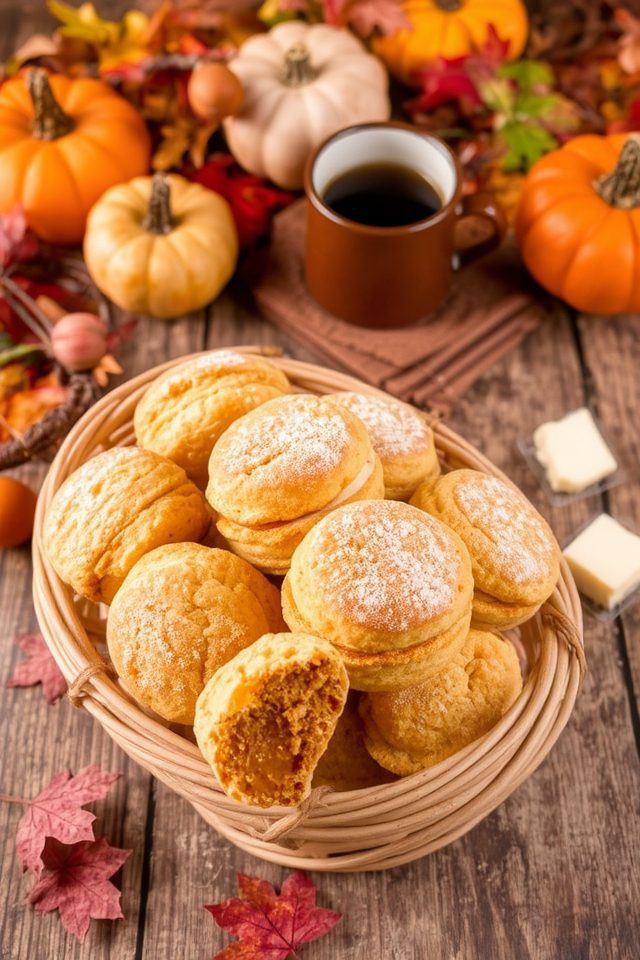pumpkin spice fall biscuits