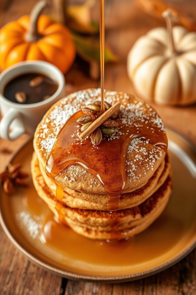 pumpkin spice fall pancakes