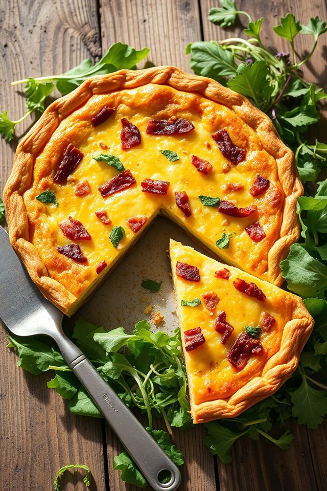 quiche lorraine fresh salad