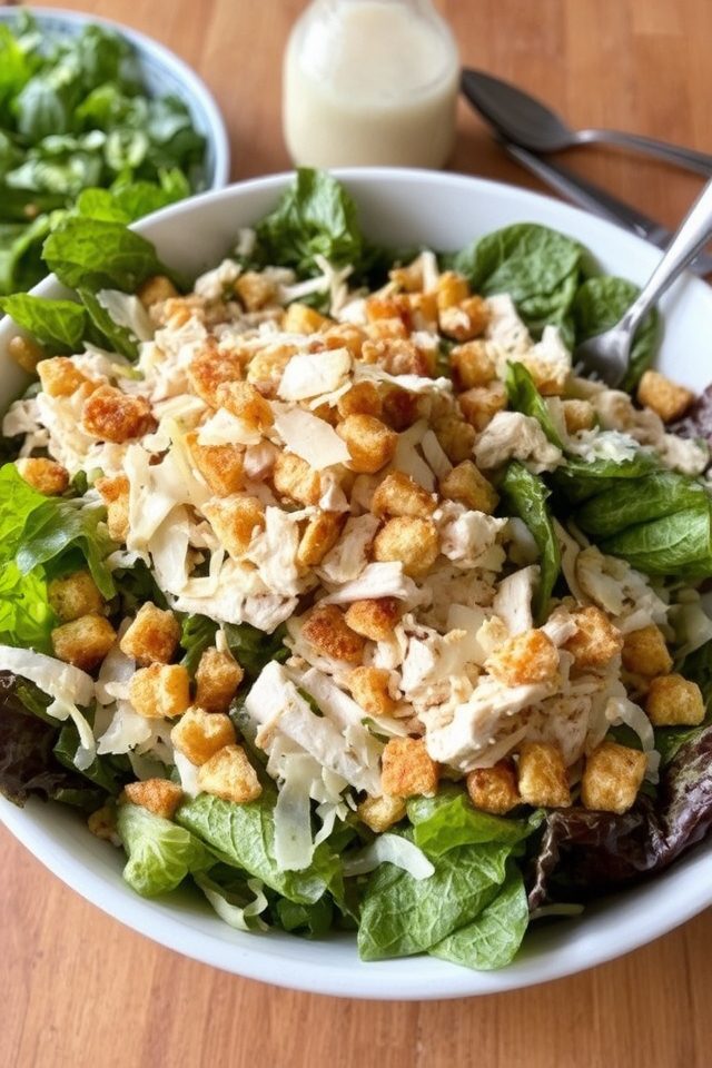 quick chicken caesar salad