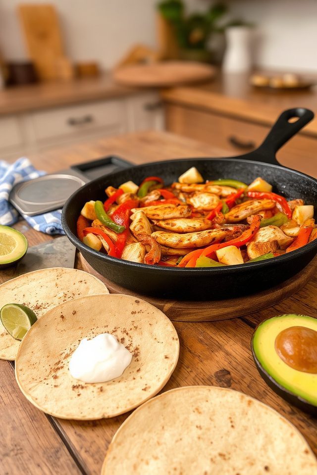 quick chicken fajita dinner