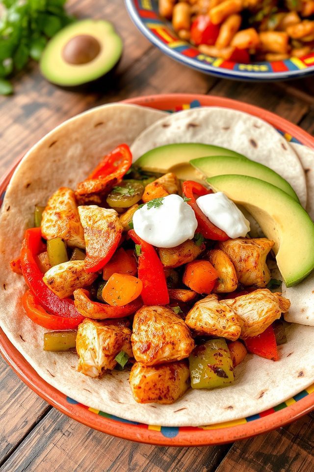 quick chicken fajita dinner
