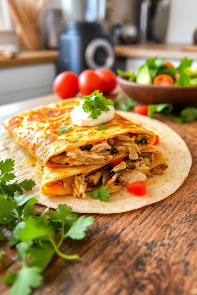 quick chicken quesadilla dinner