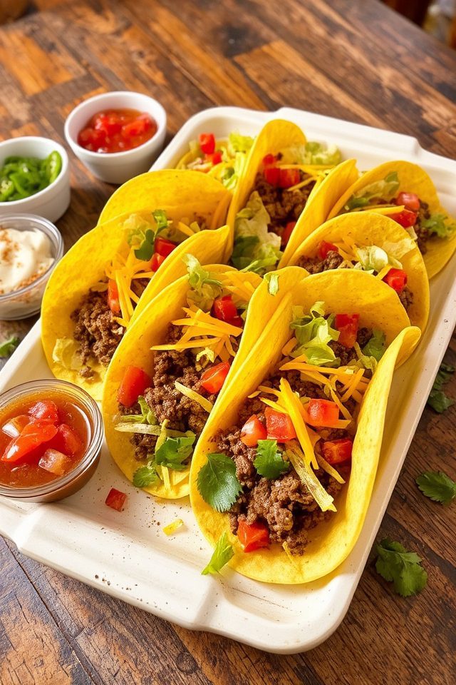 quick customizable beef tacos